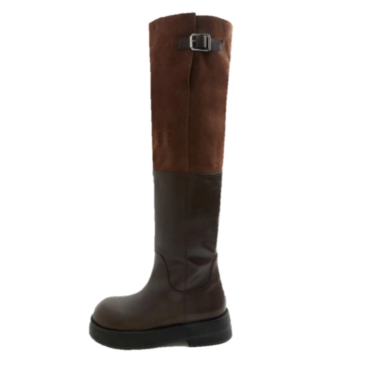 【ONE NINE】IMMI25秋冬新品女式拼接长筒靴0532X