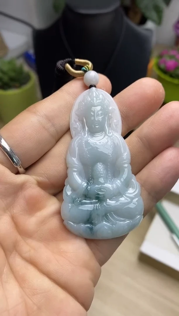 颈饰未镶嵌翡翠15天然缅甸翡翠A货观音