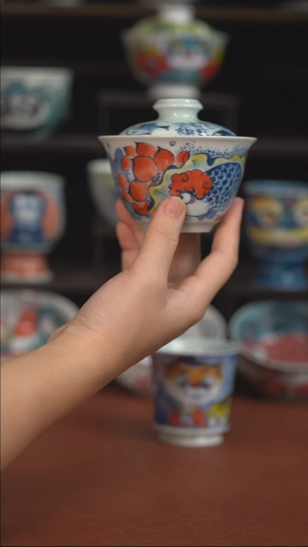 老师作品池鱼二才盖碗 （微瑕福利 ）
