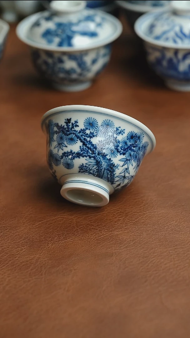 杯子听**堂微瑕松竹梅压手100cc