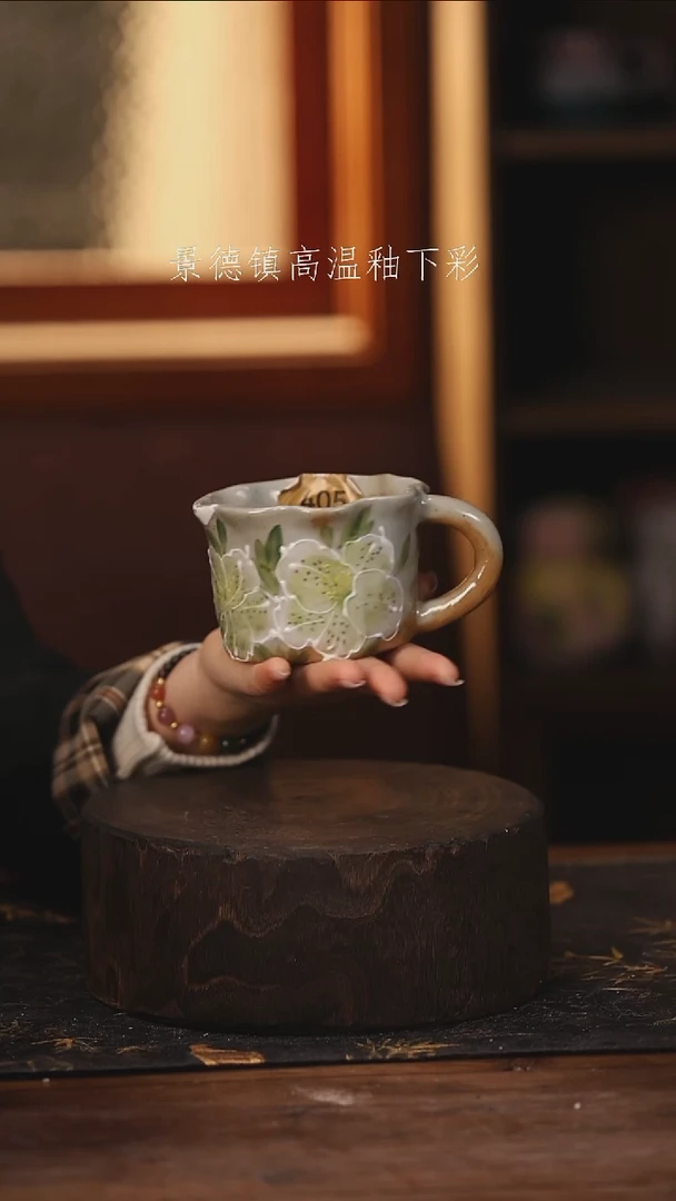 陶瓷景德镇高温釉下手绘陶瓷@L405@