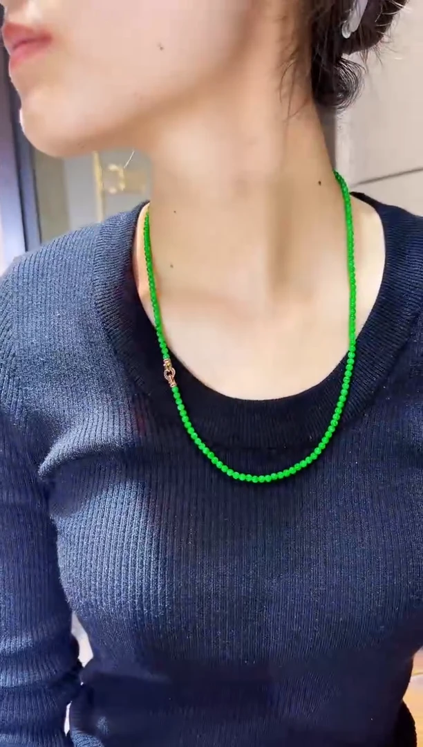 项链未镶嵌翡翠开***天珠珠36800分单