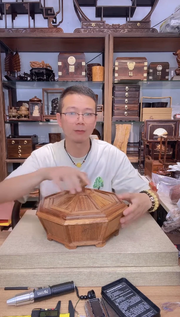 乌木类书架985越黄八角果盒  库存