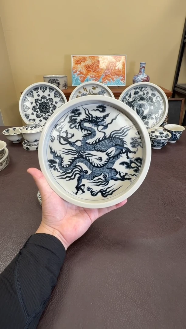 二号釉青云志壶承