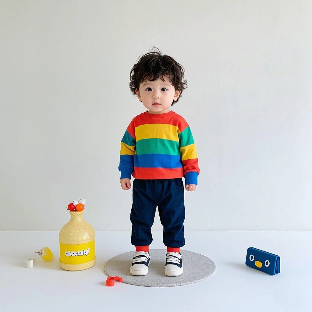 【盈仔定制】棉毛对开高腰套装