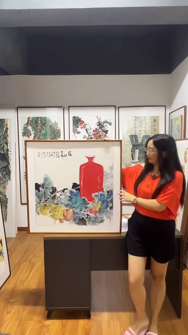 国画阿里丁 80*80 福禄至祥