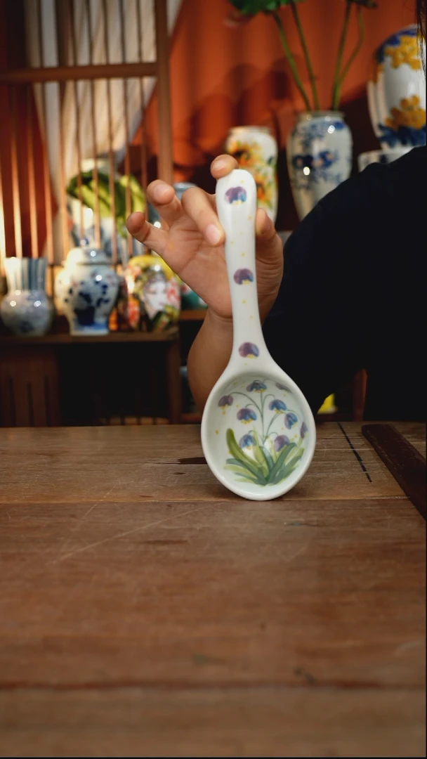 瓷片【简家甄选】景德镇设计师釉下手绘陶瓷餐具