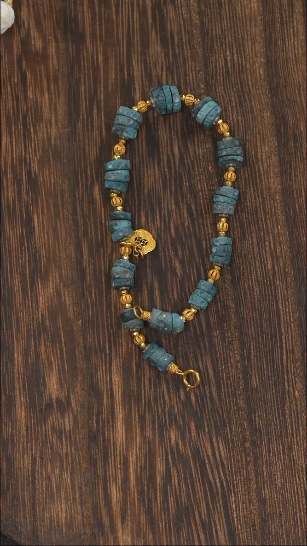 【闪购商品】绿松石手链18K金镶嵌1