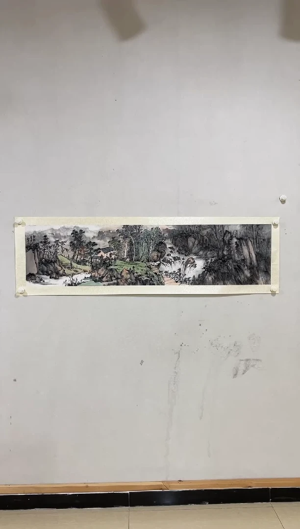 国画Y-杨和平老师绘画作品-4平尺山水（带荣宝斋宁波证书）