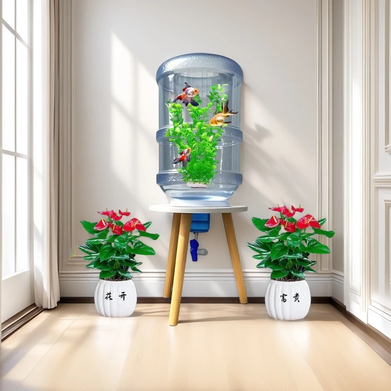 【大禹】矿泉水桶养鱼支架套装轻奢家用透明阳台创意