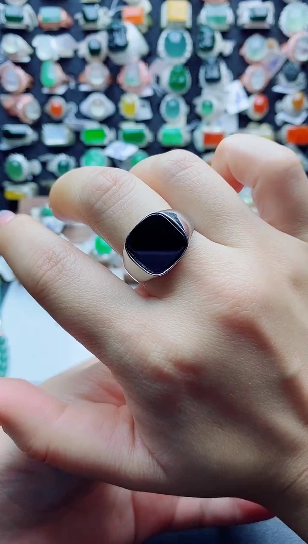 未镶嵌戒指翡翠天然翡翠A货男戒