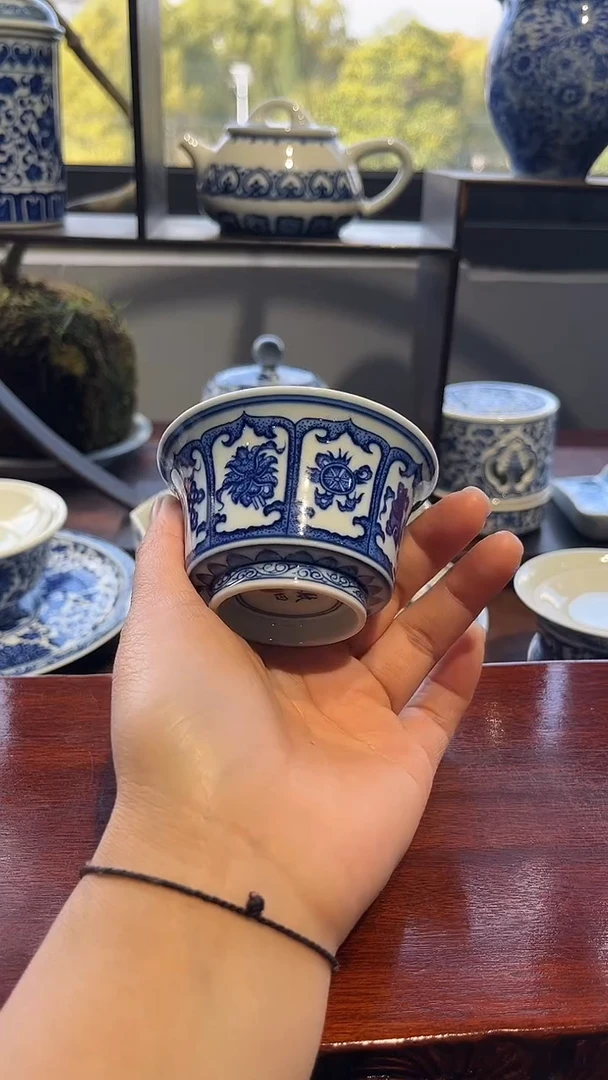 镹曰柴窑手工手绘青花