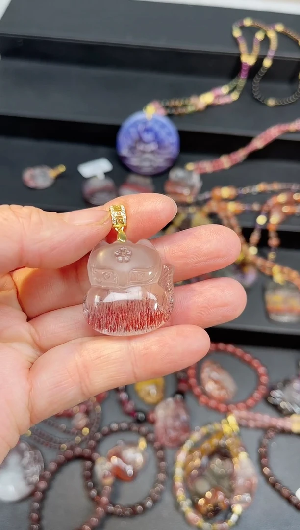 18K金镶嵌颈饰水晶【百晶灵儿】定制款