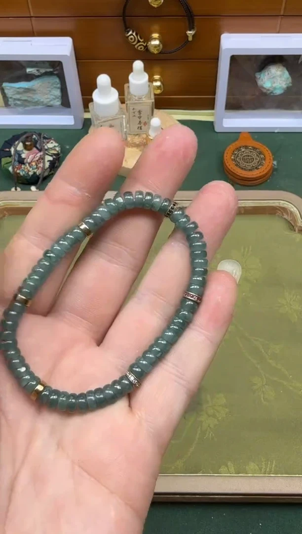 未镶嵌手串翡翠C*C翡翠药片6mm单圈