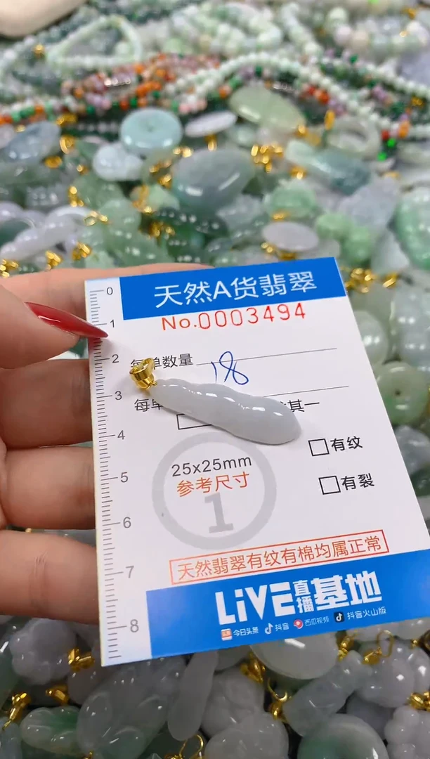 颈饰未镶嵌翡翠净货挂件-3494