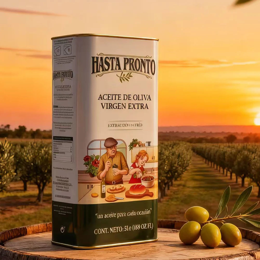 西班牙原装进口Hasta Pronto哈斯塔布隆多100%特级初榨橄榄油5L