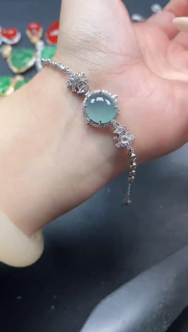 银S925镶嵌戒指翡翠51151