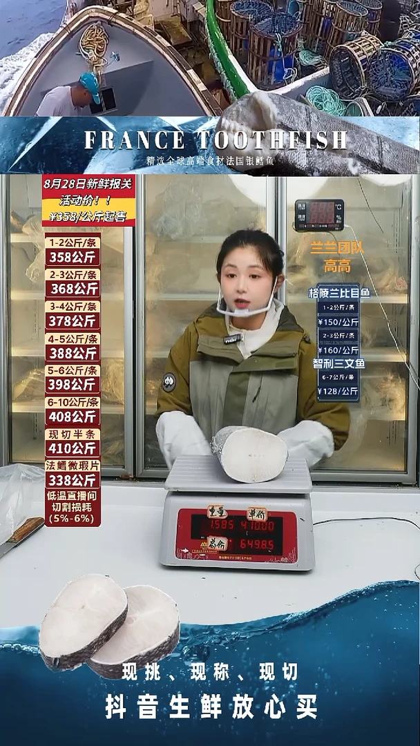 法国银鳕鱼下半1.58kg