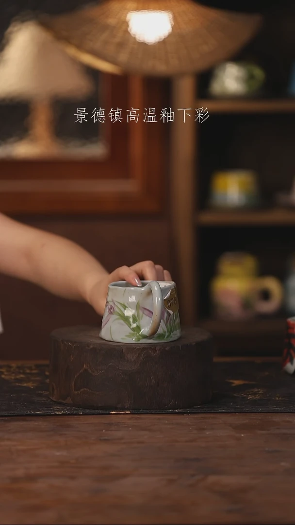 陶瓷景德镇高温釉下手绘陶瓷078
