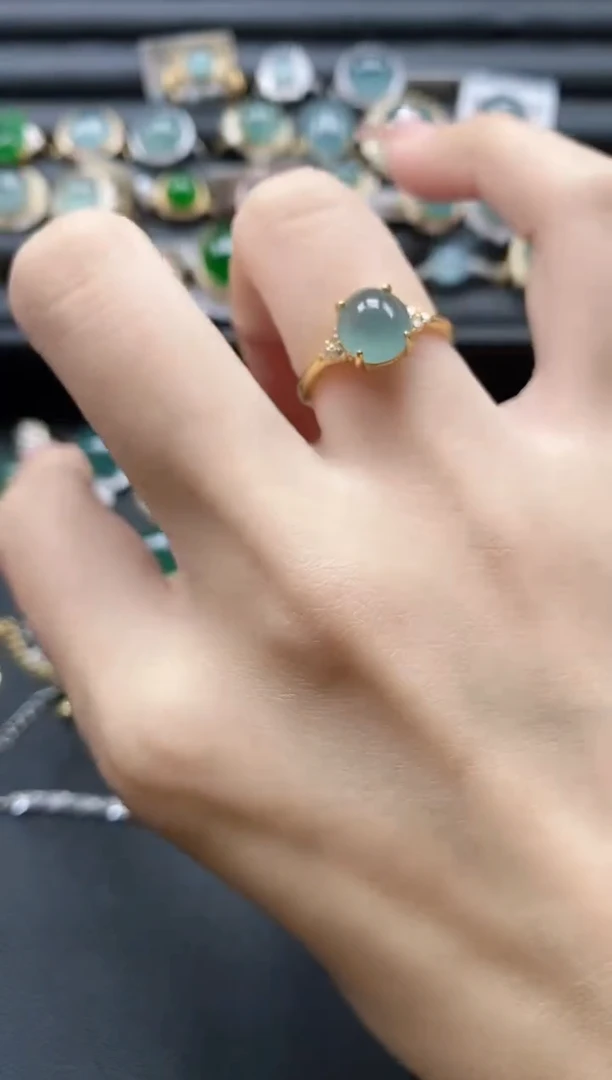 【闪购商品】翡翠戒指银S925镶嵌5111