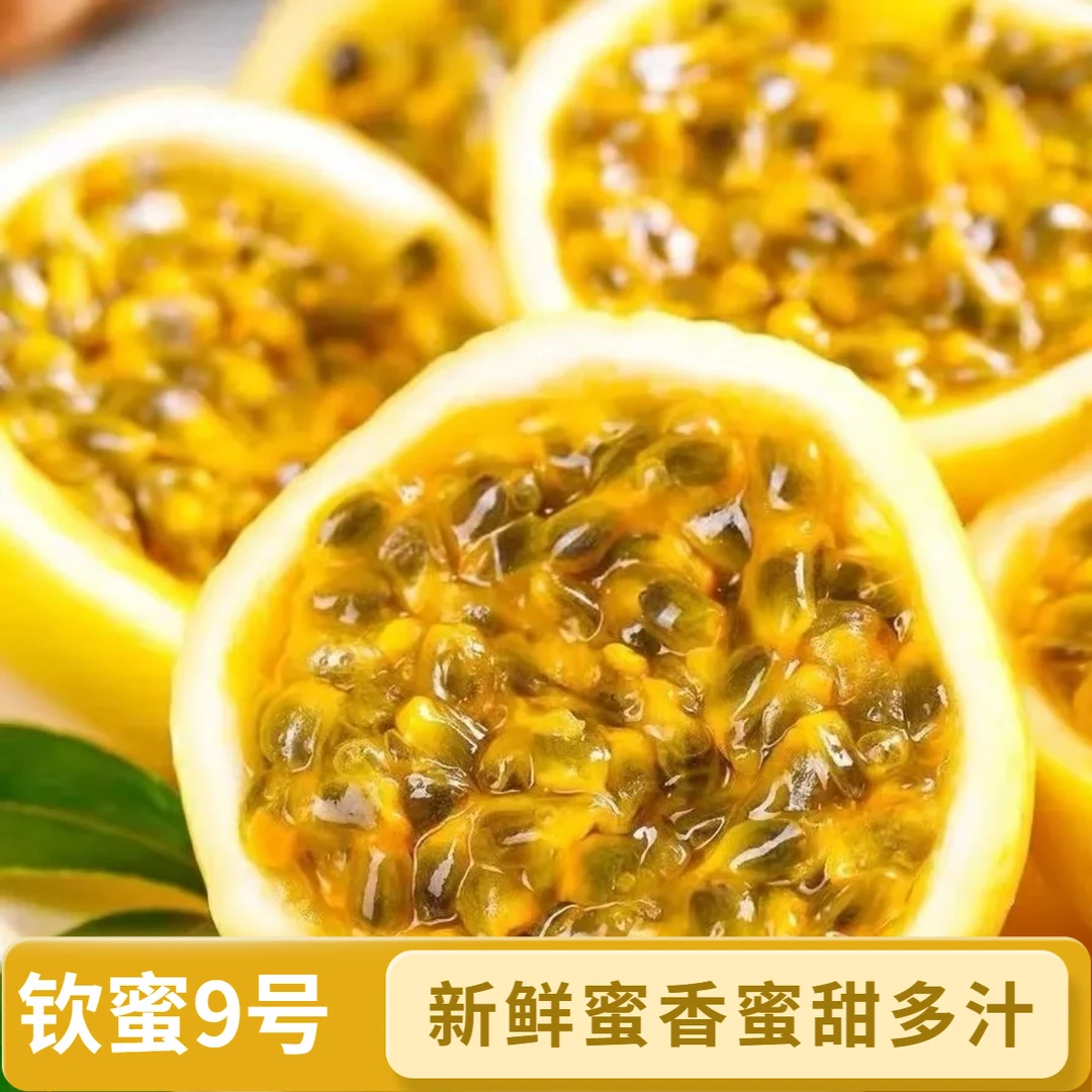 BR7广西钦蜜9号黄金百香果17枚香甜多汁当季新鲜水果现摘现发包邮