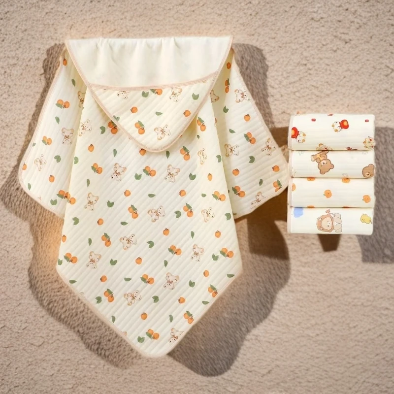 ‌夏季纯棉连帽包被全棉婴儿抱被新生儿四季A类襁褓巾防惊跳初生儿