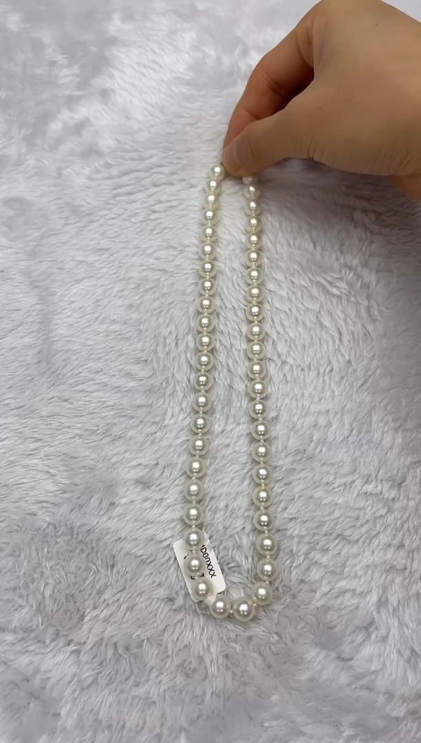 项链银S925镶嵌海水珍珠AK8.5-9mm