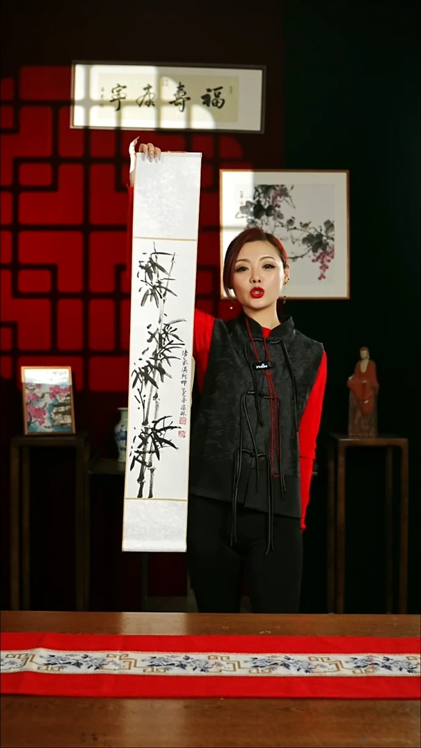 【闪购商品】书法绘画卷轴17*110清气满乾坤