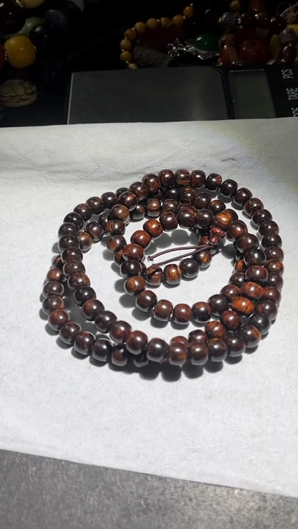 手串/手链黄花梨/降香黄檀pz1224-24紫油梨