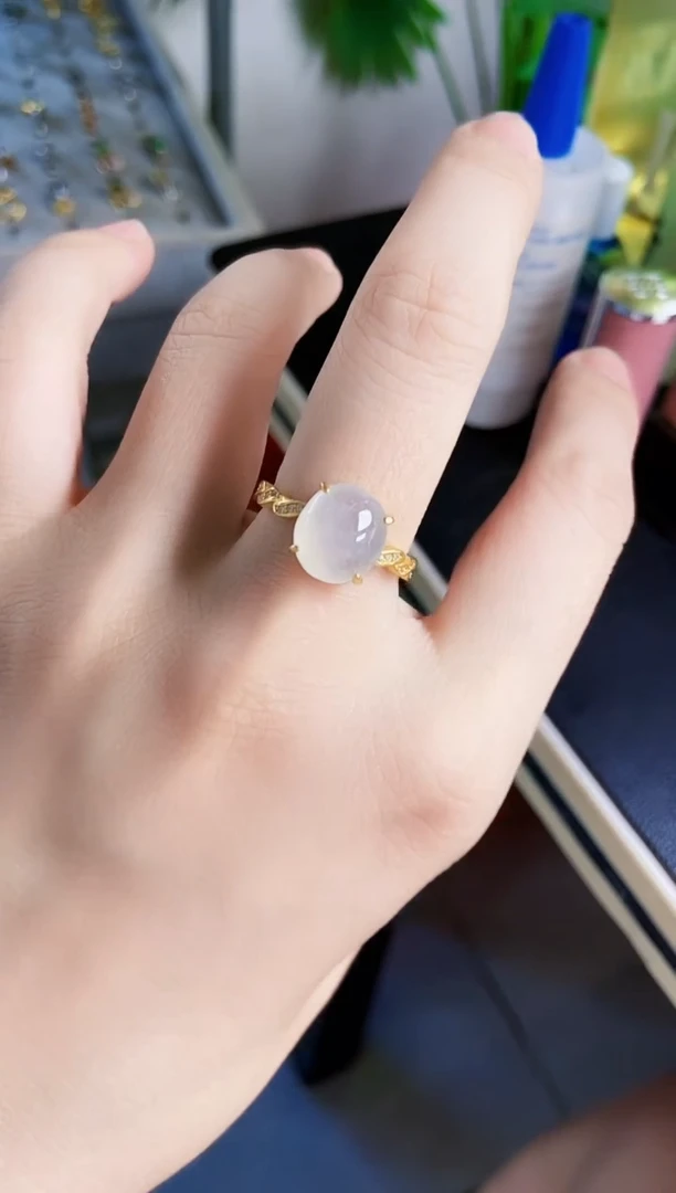 翡翠戒指银S925镶嵌21