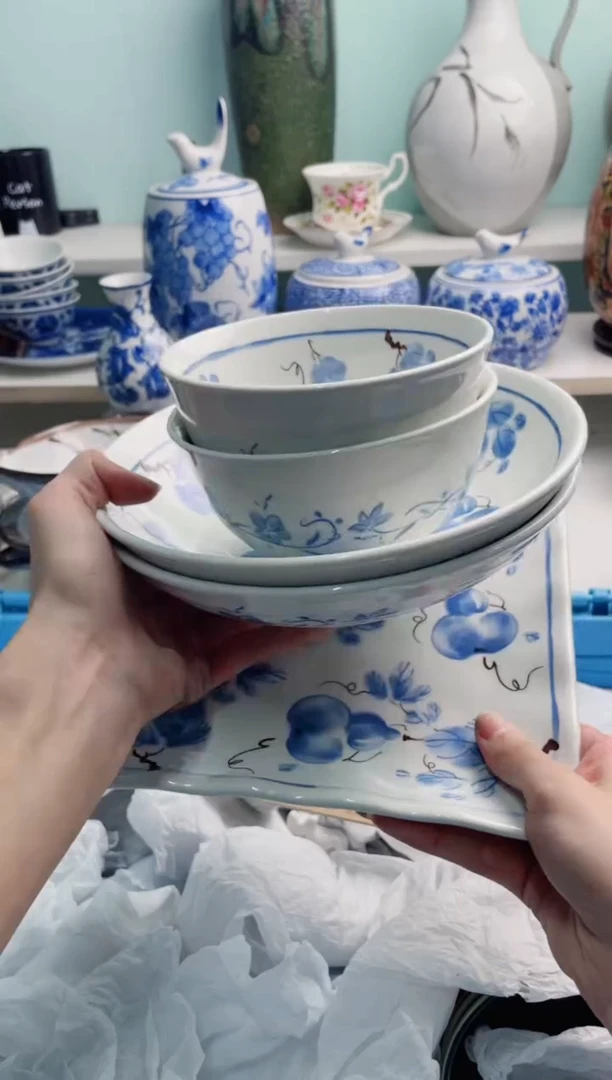 陶瓷?**运X********2碗2圆盘1方盘