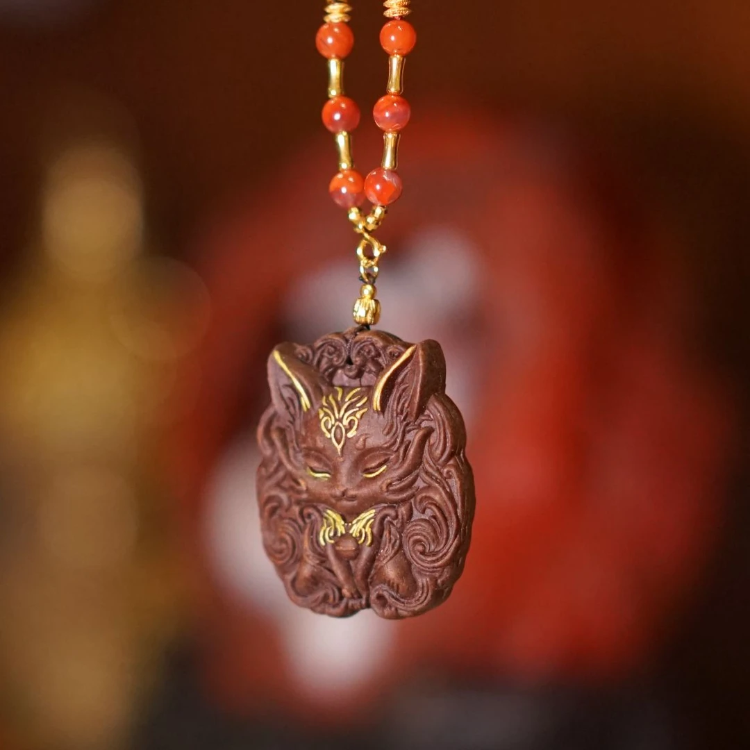 非遗古法九尾狐合香牌 古风韵味十足