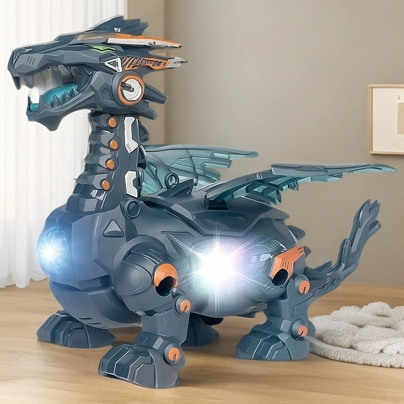 【B】灯光音乐电动机械恐龙玩具男益智玩具（电池自备）不带礼盒