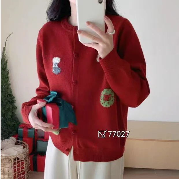 【海天一色】温柔风甜美刺绣开衫