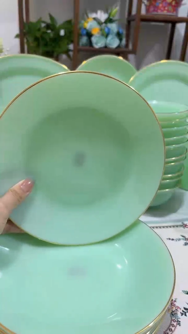 8英寸深盘10个  玉瓷【贝美】