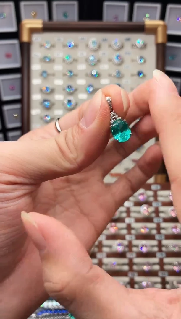 吊坠(赠链)银S925镶嵌碧玺1