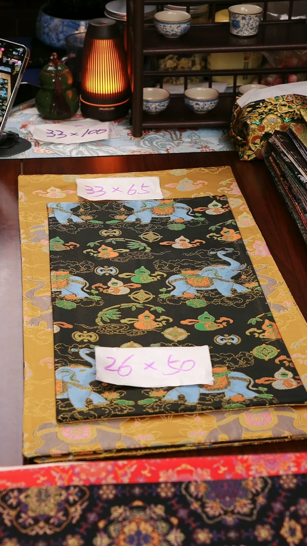 【吉象双面】中国风干泡织锦茶席26*50