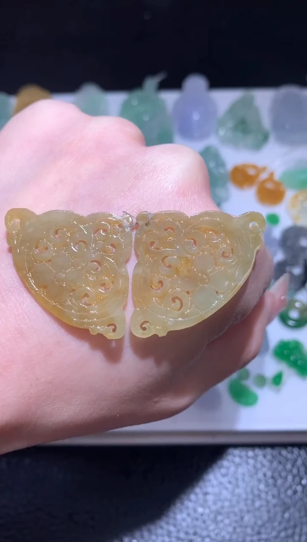 未镶嵌定制翡翠仿古耳坠