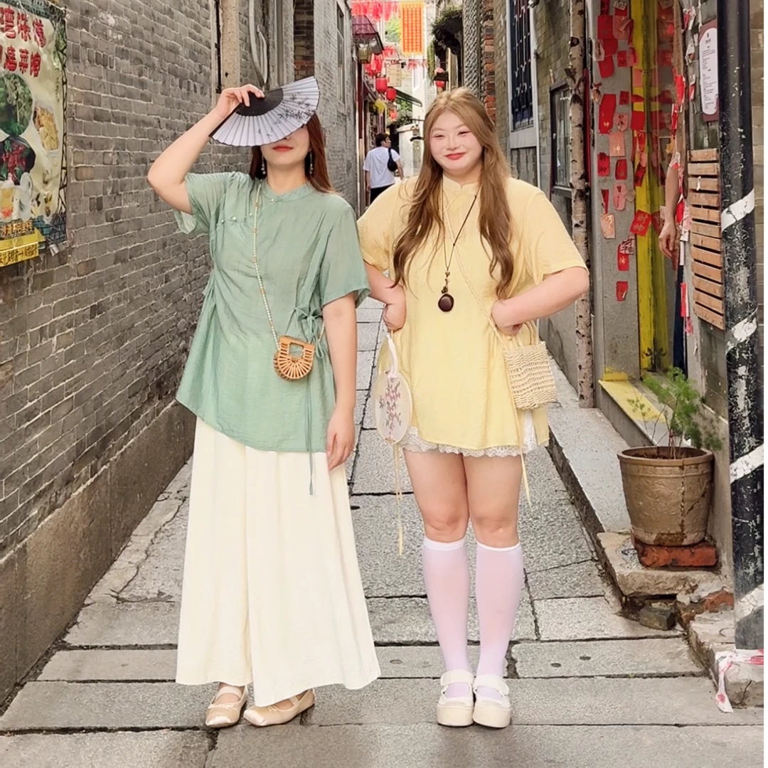 夏季新款国风新中式旗袍改良上衣显瘦收腰文艺风立领复古7949