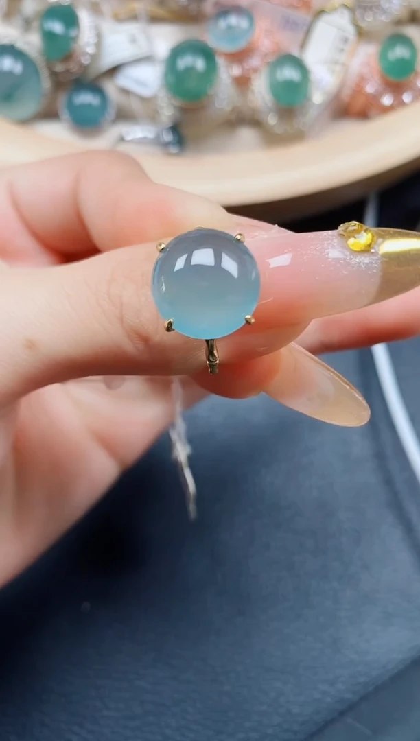 【闪购商品】翡翠戒指银S925镶嵌翡翠