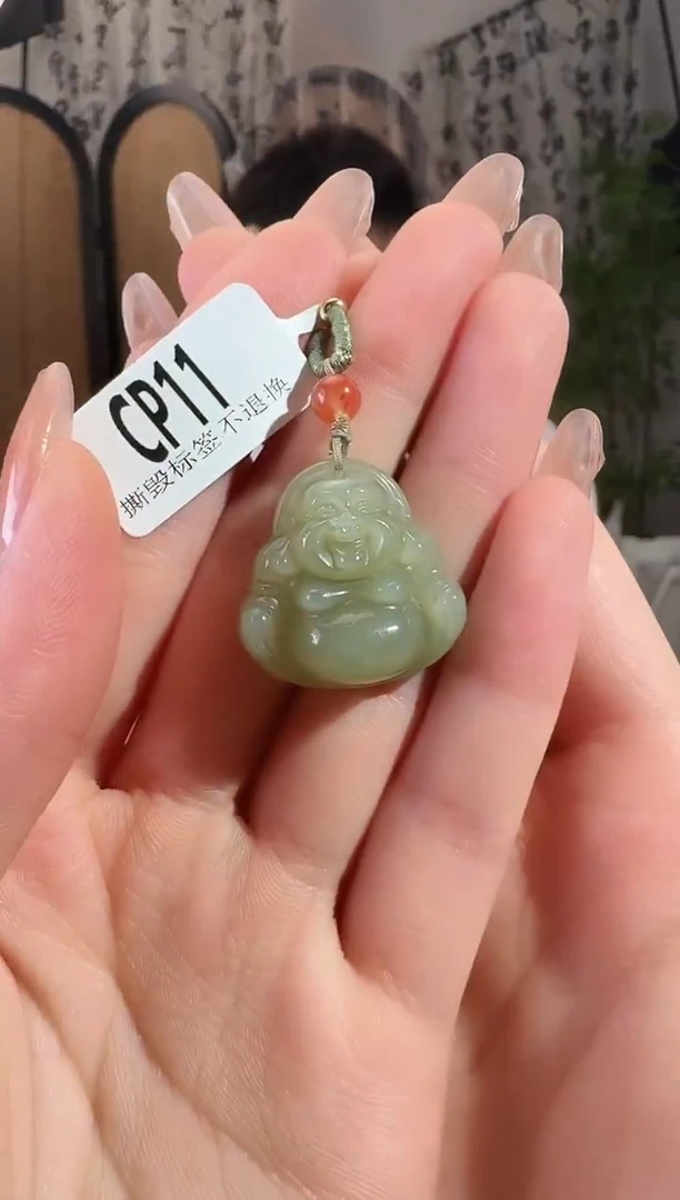 和田玉未镶嵌颈饰佛公cp11 25mm