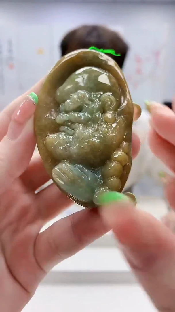 未镶嵌定制翡翠4868ry-毛货挂件186