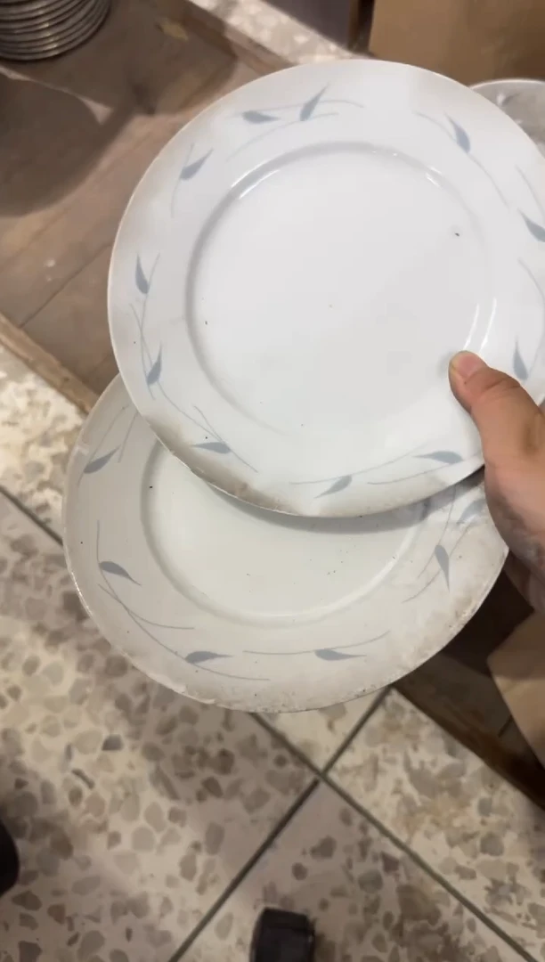 摆件盘19厘米两个一组微瑕请慎拍