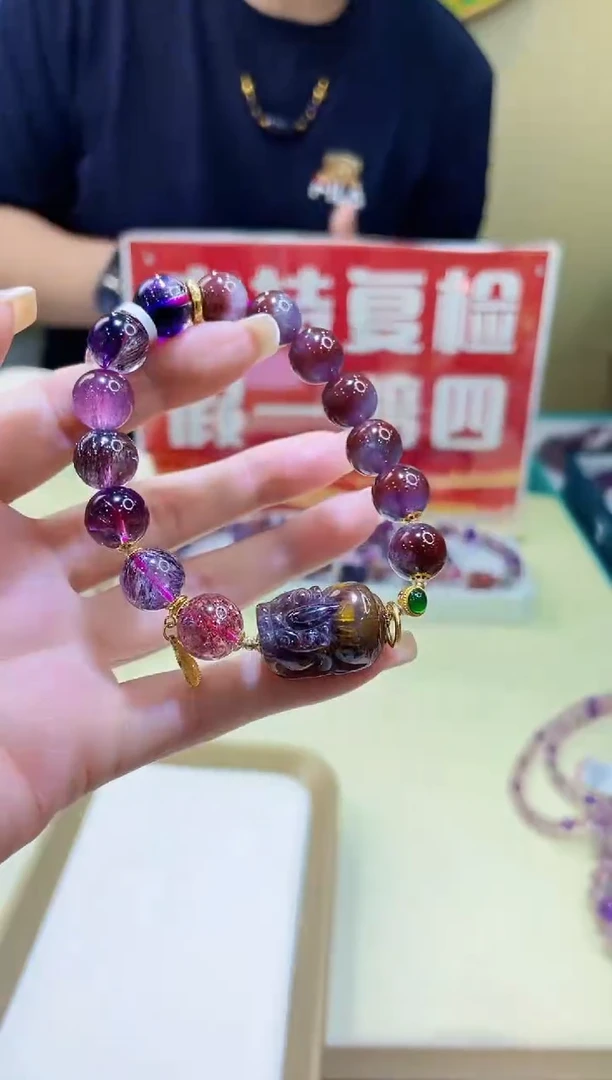 水晶手链18K金镶嵌@@ZY50527010