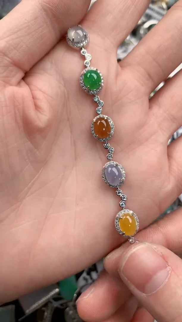 银S925镶嵌戒指翡翠555---10