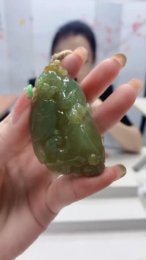 未镶嵌定制翡翠5160ry-毛货挂件95