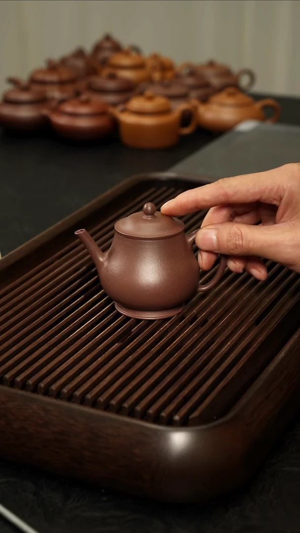 茶壶紫砂160cc高潘半手精工