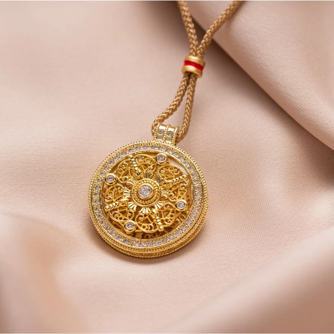 铜合金项链 2025年新年中国风轻奢饰品素款雪雪同款