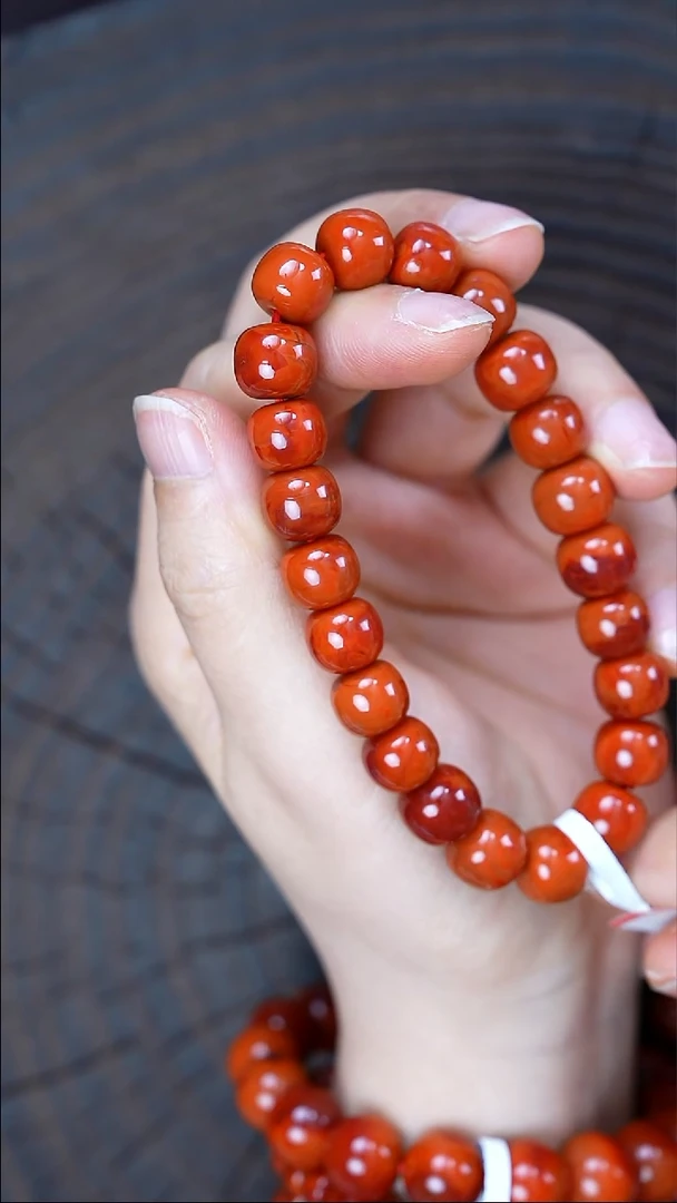 未镶嵌手串南红玛瑙无胶无裂瓦西原矿10mm+9010