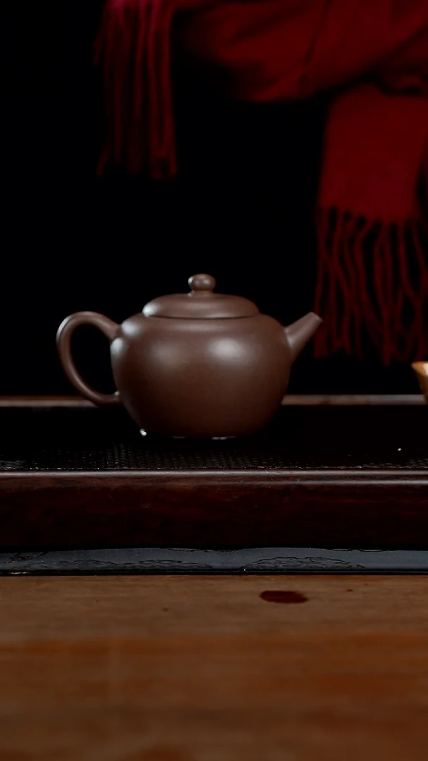 茶壶紫砂320CC百年老紫泥9